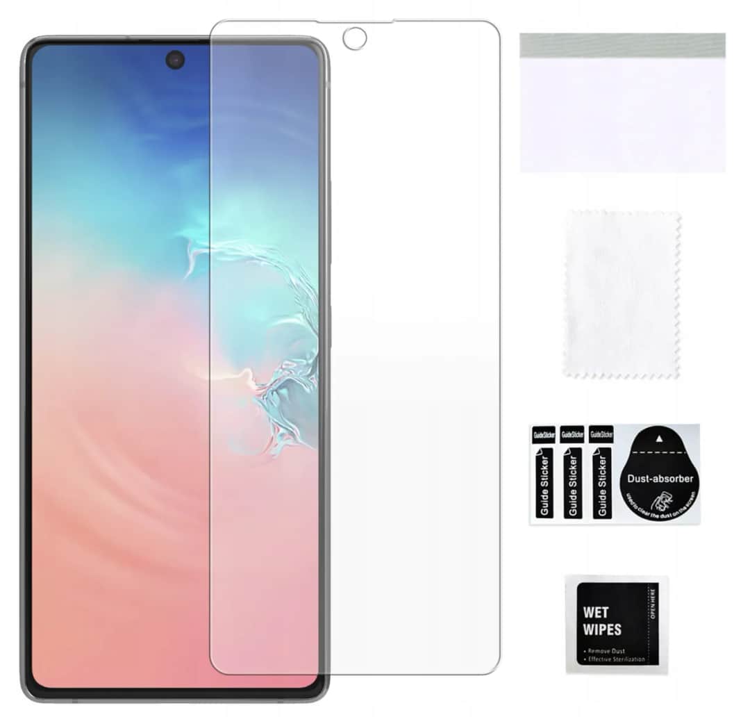 Pokrycie ekranu ochroną w Samsung Galaxy S10